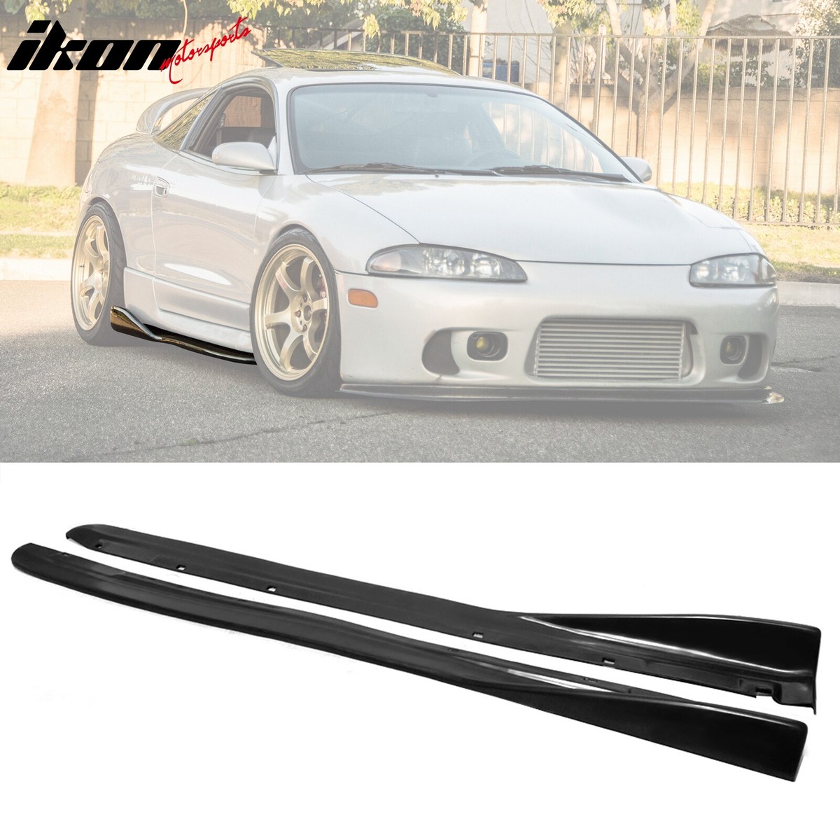 Fits 97-99 Mitsubishi Eclipse DSM CS Black Side Skirts Rocker