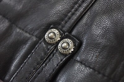 Harley Davidson Women's Impulsive Winged Rose Black Leather Jacket