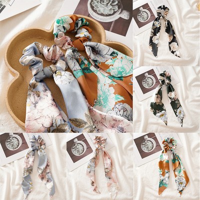 Haarschmuck-Set Mit Blumen-Chiffon – 5x Haargummis Mit Schleifen & Bändern Für Stylische Frisuren