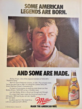 1985 Magazine Advertisement Miller Beer NASCAR Driver Bobby Allison