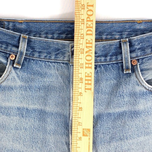 Levis 501 XX Mens Straight Jeans Blue Button Fly Light Wash Denim 40 X 27.5 - Picture 6 of 10