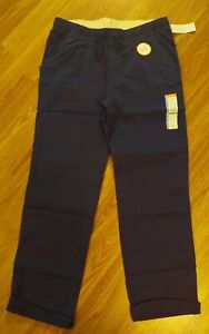 Wonder Nation boys pants size L 10-12/XL 14-16/XL Husky pull on blue/navy  or red | eBay