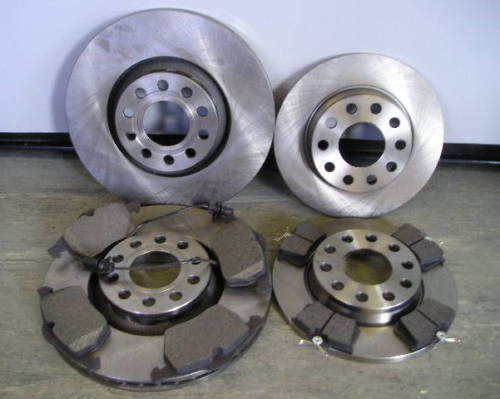 AUDI A4 FRONT & REAR BRAKE DISCS & PADS 1.8 TURBO 2001-08 2.4,2.5 TDI 2001-2005 - Picture 1 of 1