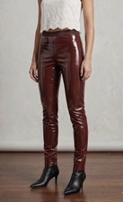 COMMANDO Faux Patent Leather Legging in Burgandy Size Large L New W/ Tags