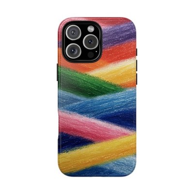 Phone Ink - iPhone | Galaxy | Pixel Case - Crayon Stripes Colorful Line