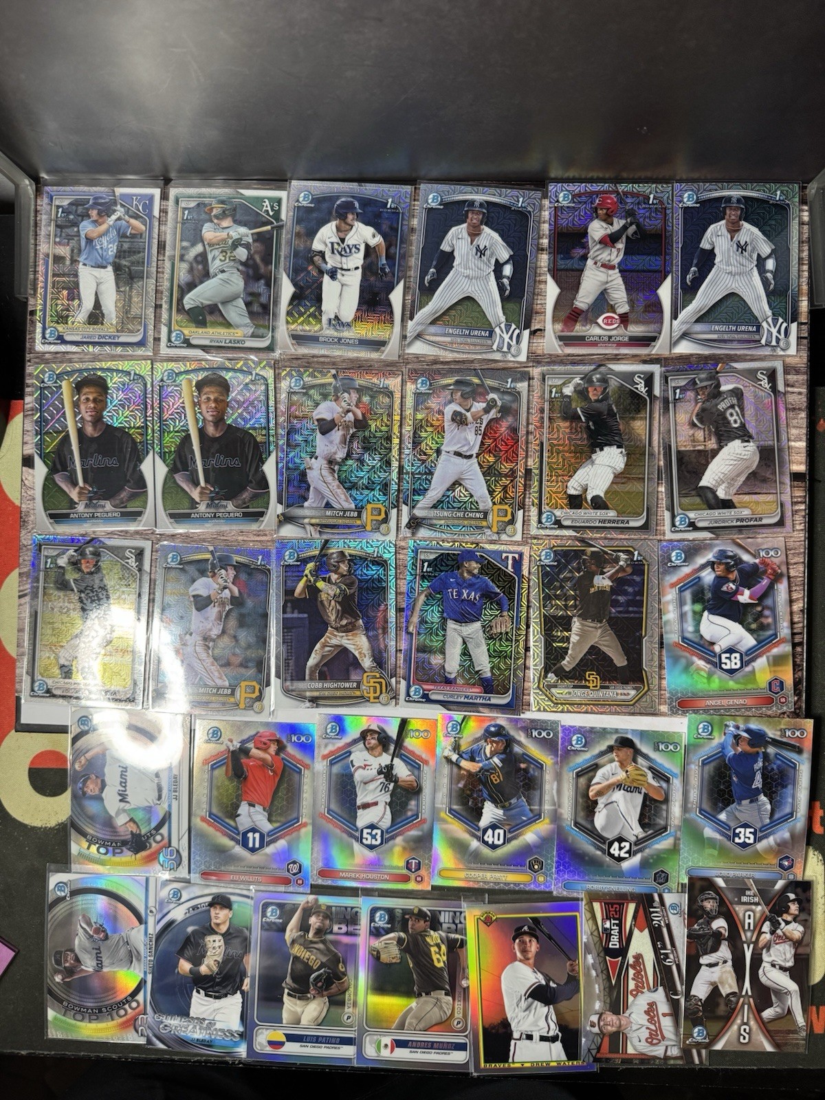 2026 Bowman Chrome Lot 730+ 14 Autos, 6 Parallels, 35 Insert, 18 Mojo PSA 10 RC view 2