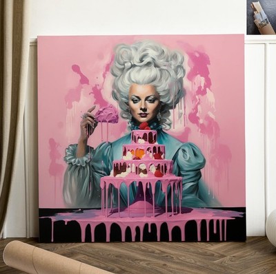 Pop Portrait Cake Queen CANVAS WALL ART 24x24 in