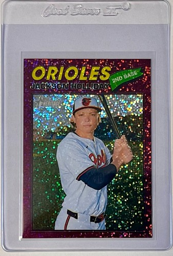 Gunnar Henderson 2026 Topps Heritage #287 Chrome Burgundy Sparkle Refractor