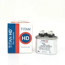 Packard POC5A Titan HD Run Capacitor 5 MFD 370V Oval