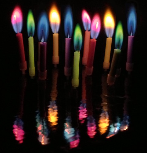 Amazing Colorflame Multicolor Happy Birthday Candles and 12 pack,