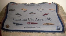 Vintage-General Motors Lansing Assembly Throw Blanket--- NICE!