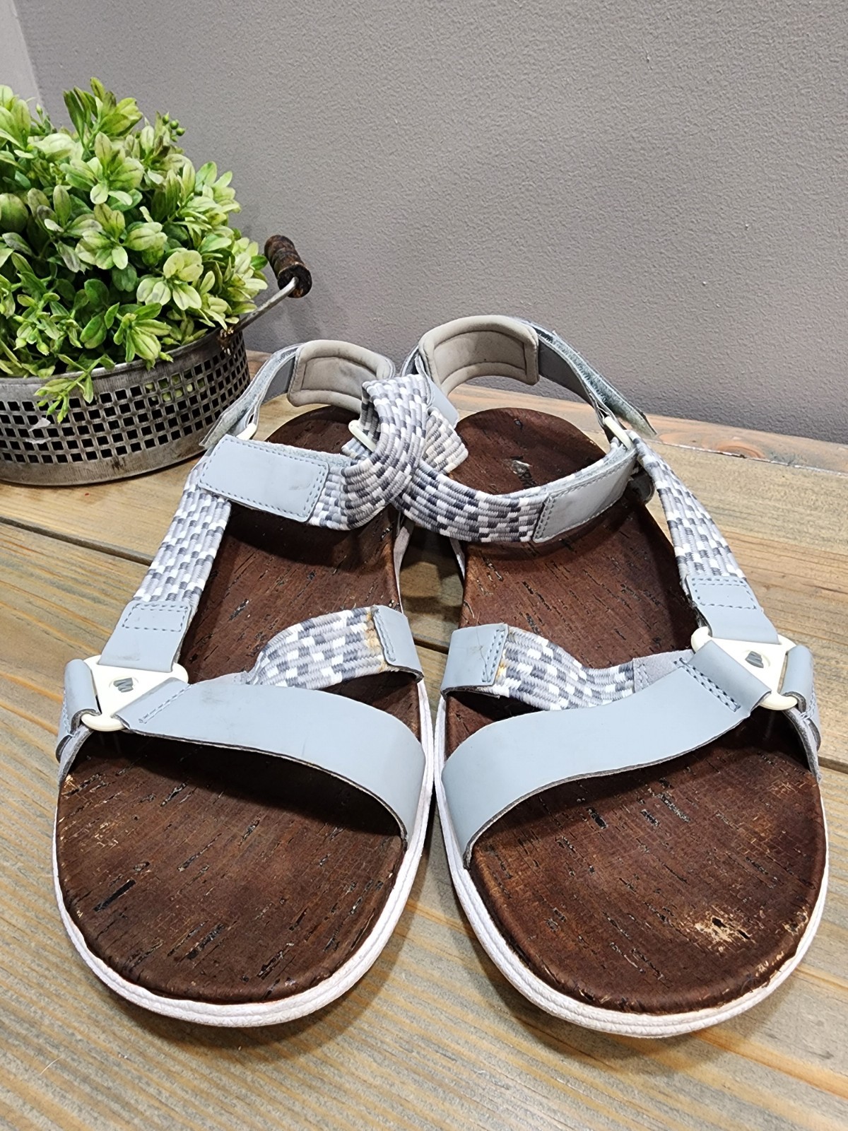 Merrell Around Town Sunvue J94422 sandali da trekking tourelle a vita alta intrecciati taglia 10