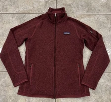 Women's S Patagonia Better Sweater Jacket Fleece Full Zip Burgundy Oxblood 25542
