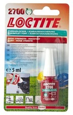 Loctite Henkel 2700/5/1 Health and Safety Threadlocker, High Strength, 5 Red 