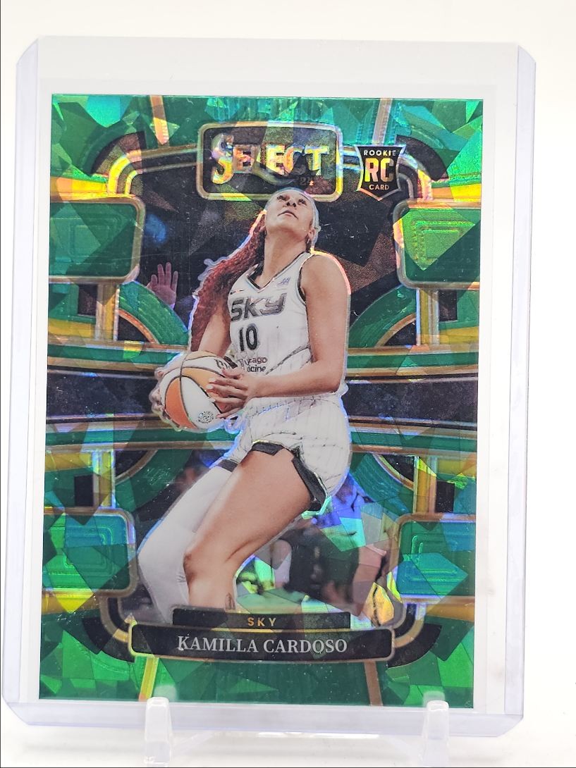 KAMILLA CARDOSO 2024-25 SELECT WNBA CONCOURSE ROOKIE GREEN ICE B RC Q3704