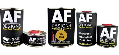 FÜR VW 9184 Currygelb Autolack Grundierung Klarlack 3,7L Set