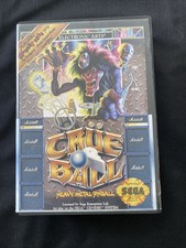 Crue Ball with Case & Manual and rare Decal (Sega Genesis, Vintage Video game)