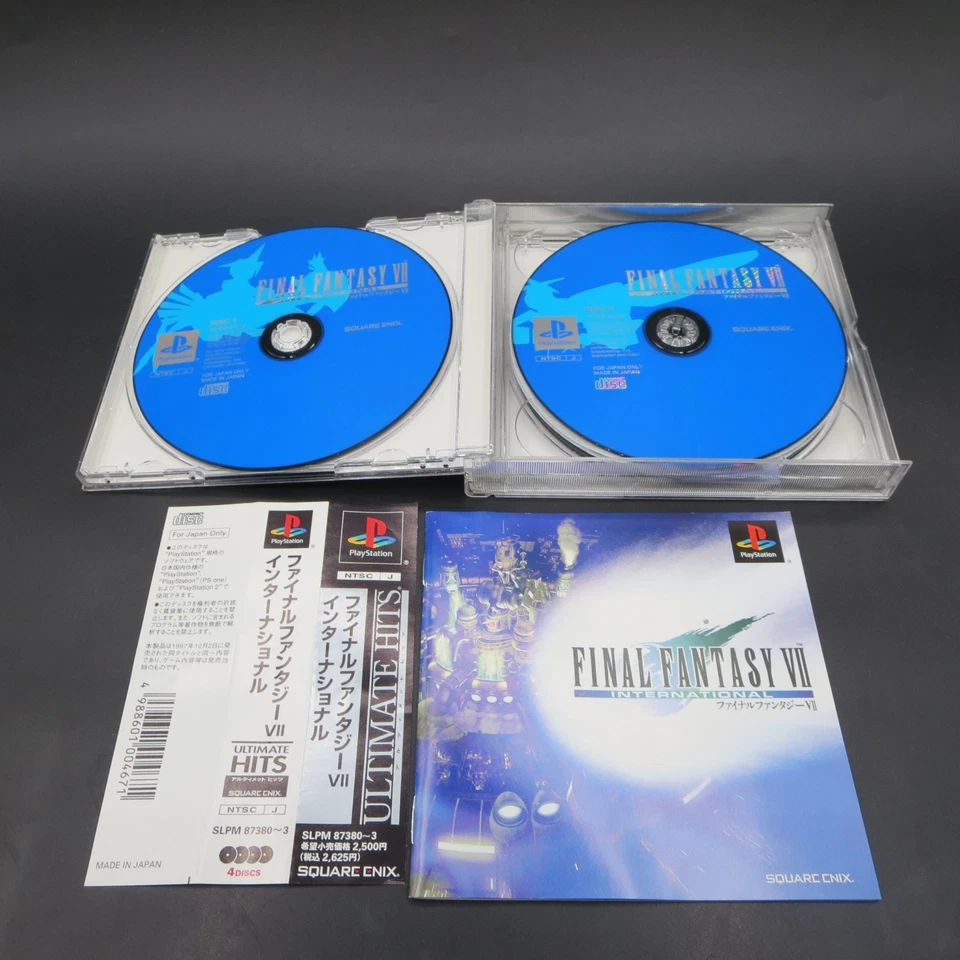 Final Fantasy VII International Ultimate Hits PS1 with Spine Card Japanese - Image 3 of 4