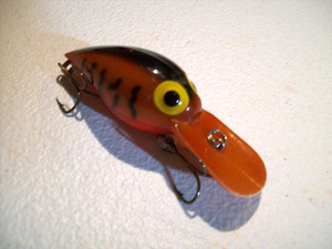 PRE RAPALA STORM V37 BLK/BRWN/ORNG WIGGLE WART FISHING LURE
