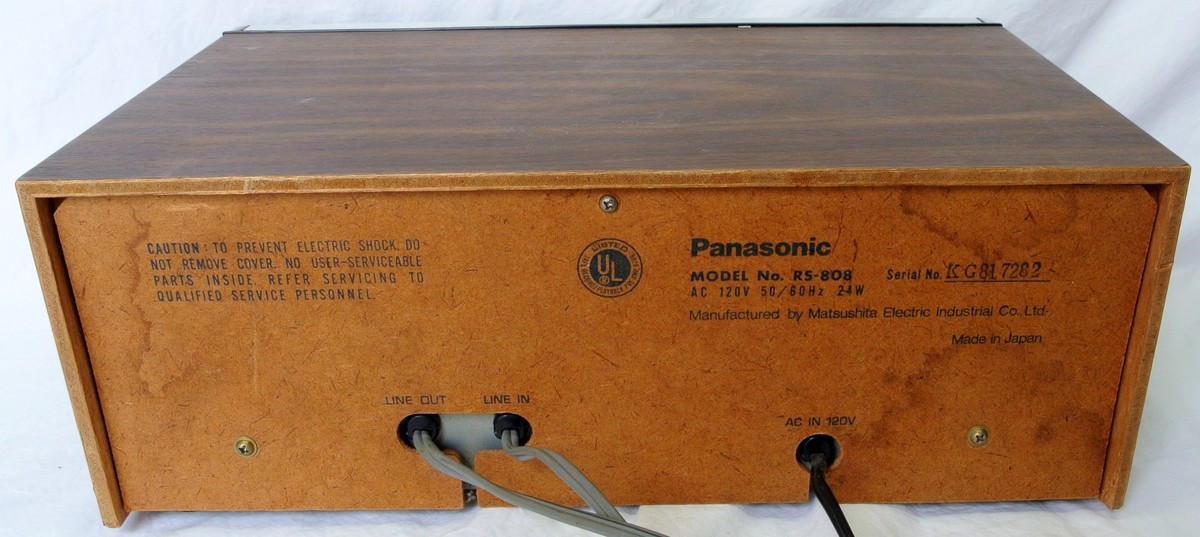 Panasonic Rs-808 8 Track Player Recorder Tape Deck Vtg for