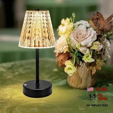 Cordless Table Lamp Rechargeable,Small Battery Powered Lamp 1 Pack Black