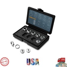 10-Piece Router Bushing Set with Protective Case &ndash; Durable Metal Design