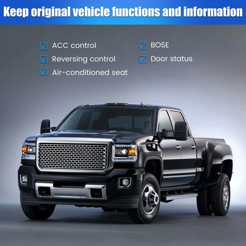 For GMC Sierra 2007-2013 Apple Carplay SWC Radio Android 13 GPS Stereo W/ Camera - Image 3 of 4