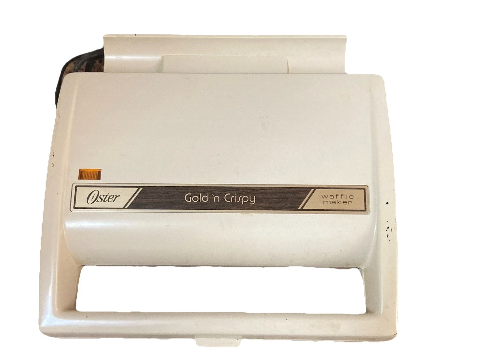 Oster Gold 'N Crispy Belgian Waffle Maker Beige Color Tested Vtg Model 718-o6b