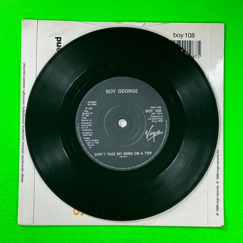 Boy George Don’t take my mind on a trip/Girlfriend 7’ Vinyl Single Records 1989 - Picture 3 of 4