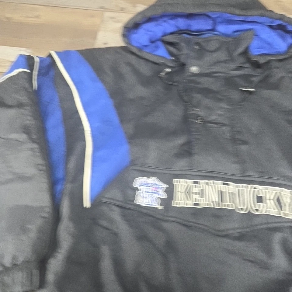 Kentucky Wildcats Jacket Mens Medium Anorak NCAA Basketball Starter  - Image 2 of 4