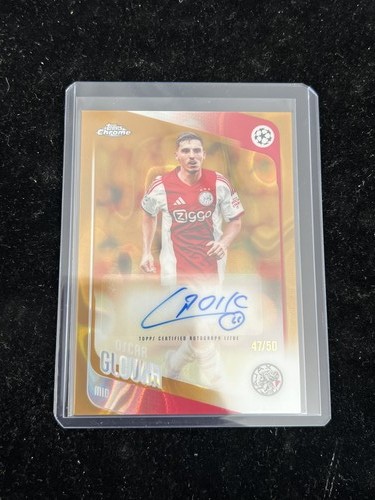 Oscar Gloukh 2025-26 Topps Chrome UEFA UCC Base Auto Gold Lava Refractor /50
