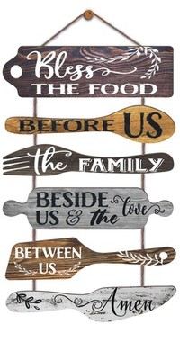 Bless the Food Before Us Farmhouse Kitchen Wall Decor Dining Room Decorations