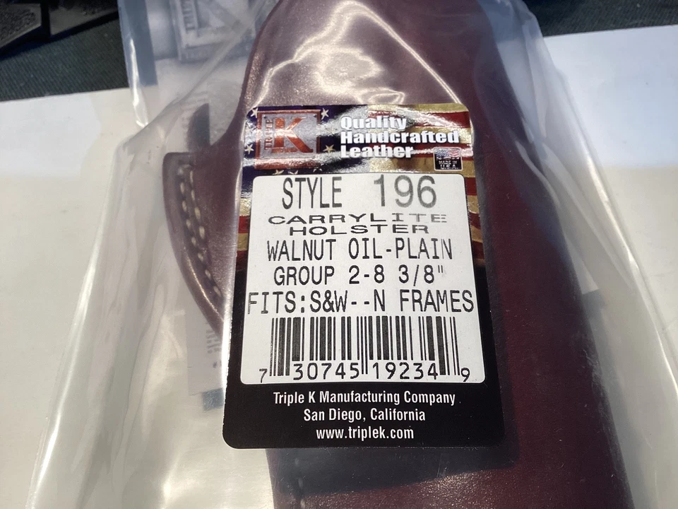 Triple K holster Style 196 S&W N frame 8 3/8 inch RH. NEW - Image 2 of 4