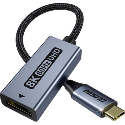 USB C auf HDMI 2.1 Adapter 8K@60Hz/4K@240Hz Aluminium Nylon Kabel