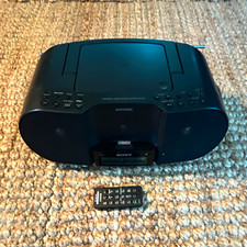 Sony ZS-S3iP Black Boombox CD Player AM/FM Radio iPod Dock w/ Remote