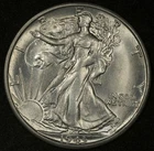 1943-S WALKING LIBERTY HALF DOLLAR VERY LUSTROUS AU+/UNC