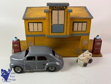 JOUET ANCIEN CIJ 15/17 RARE STATION SERVICE RENAULT  34X20X13CM  VERS 1950