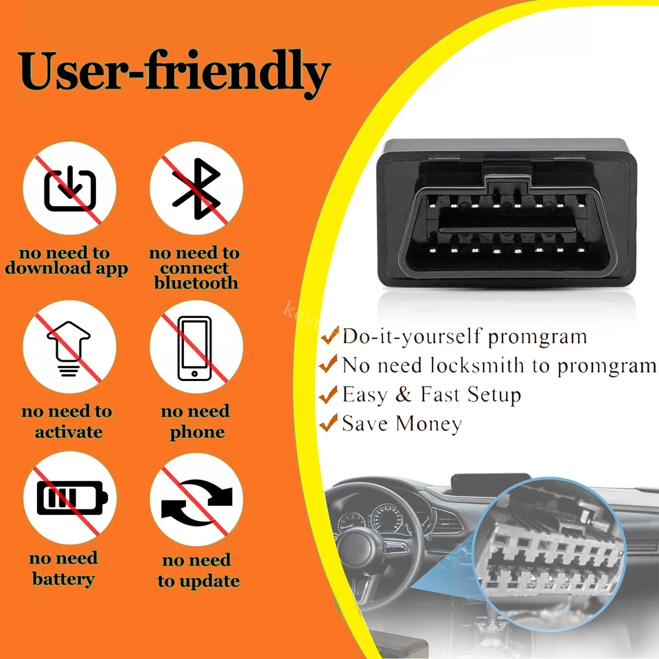 Llavero + programador para Dodge Grand Caravan Chrysler Town & Country 2008-2019 Foto 4 de 4