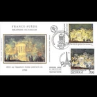 FDC silk - Relations France Sweden (2870) - 18/3/1994 approx. mixed
