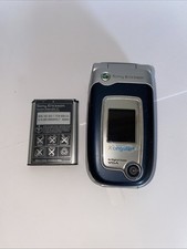 Sony Ericsson Cingular Vintage Blue Flip Phone - With Battery