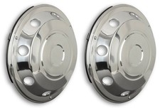 2x Radzierblenden 17,5" gewölbt Radkappen Edelstahl vorne LKW Transporter Kappe
