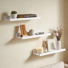 3X Floating Shelves Wood Storage Display Shelf Wall Mounted Picture Ledge Stand