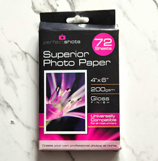 Perfectshots Superior Photo Paper 4 x 6in 200gsm Glossy 72 Sheets Inkjet