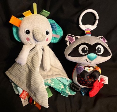 BRIGHT STARTS TAGGIES ELEPHANT LOVEY & LAMAZE INCREDIBLES 2 RACCOON STROLLER TOY