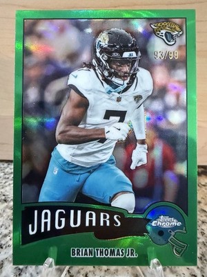 2025 Topps Chrome Brian Thomas Jr. Rookie Jaguars 1975 Topps #1975-16 Green /99