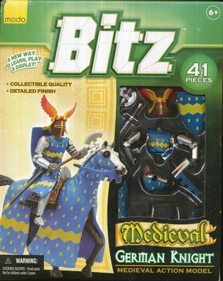 2007 MODO BITZ 4D MASTER MEDIEVAL GERMAN KNIGHT ACTION MODEL 41 PC SET