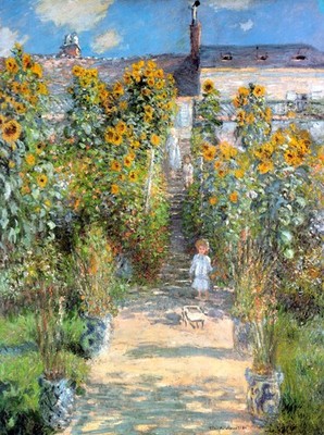 010 Claude Monet -  Artist's garden at Vétheuil 1880  - Giclée Fine Art Print