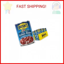 BUSH'S BEST 16 oz Light Red Kidney Beans, Canned Beans, Kidney Beans Canned, Sou