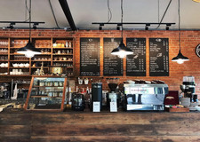 7X5Ft Fabric Cozy Coffee Restaurant Bar Backdrop for Photography Coffee Shop Int