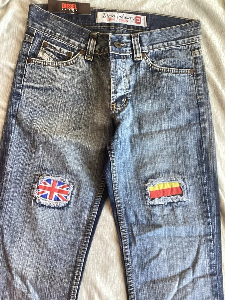 Diesel Jeans Unisex Original Gr. 26 (S) Blue Blau Used Look Denim Neu mit Etiket - Bild 3 von 4